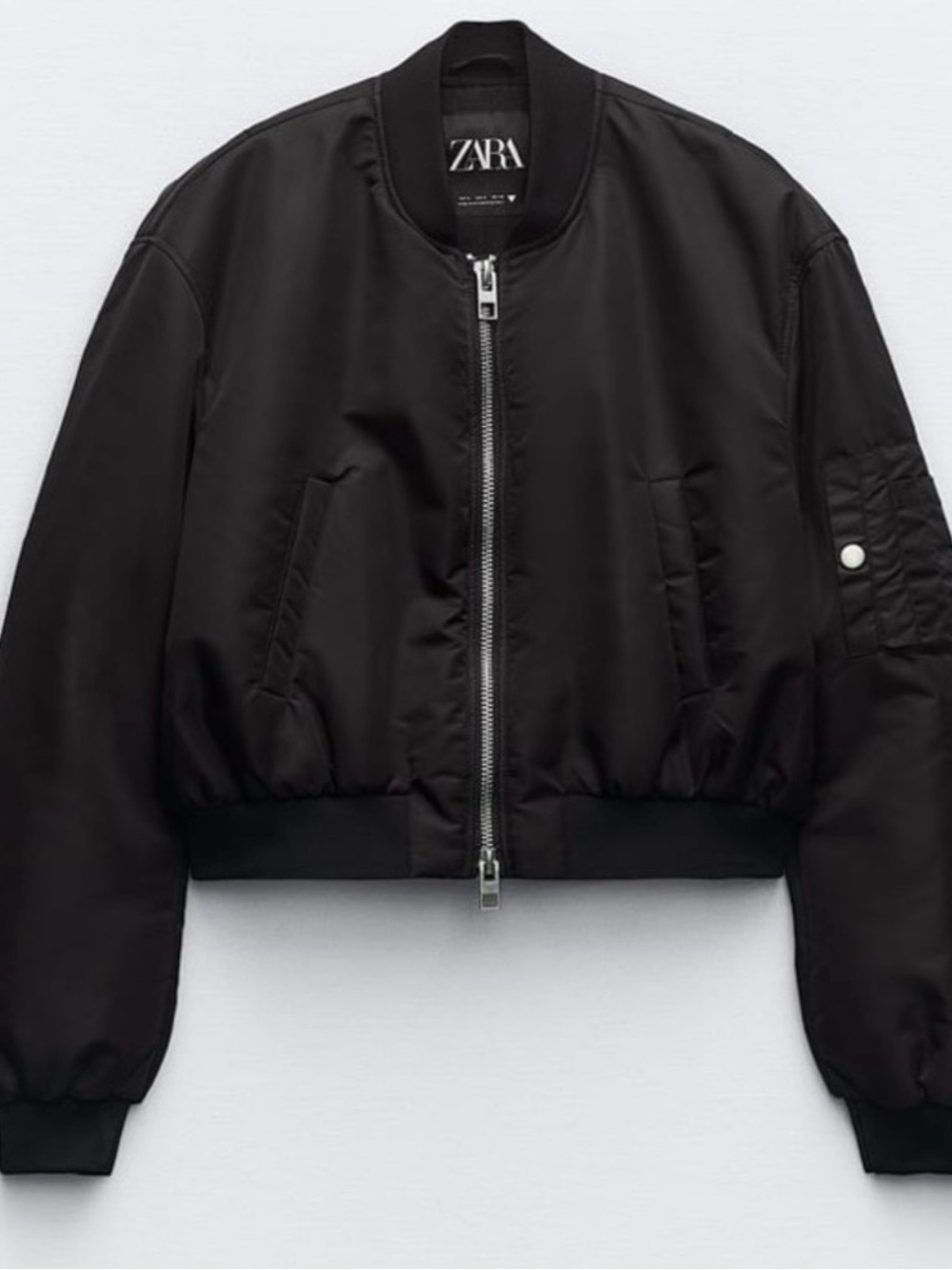 Zara bomber jacket in black